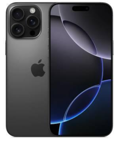 Apple iPhone 16 Pro Max - 5G smartphone - dual SIM /Memoria Interna 256 GB - display OLED - 6.9" - 2868 x 1320 pixels (120 Hz) - 3 x fotocamere posteriori 48 MP, 48 MP, 12 MP - front camera 12 MP - nero titanio